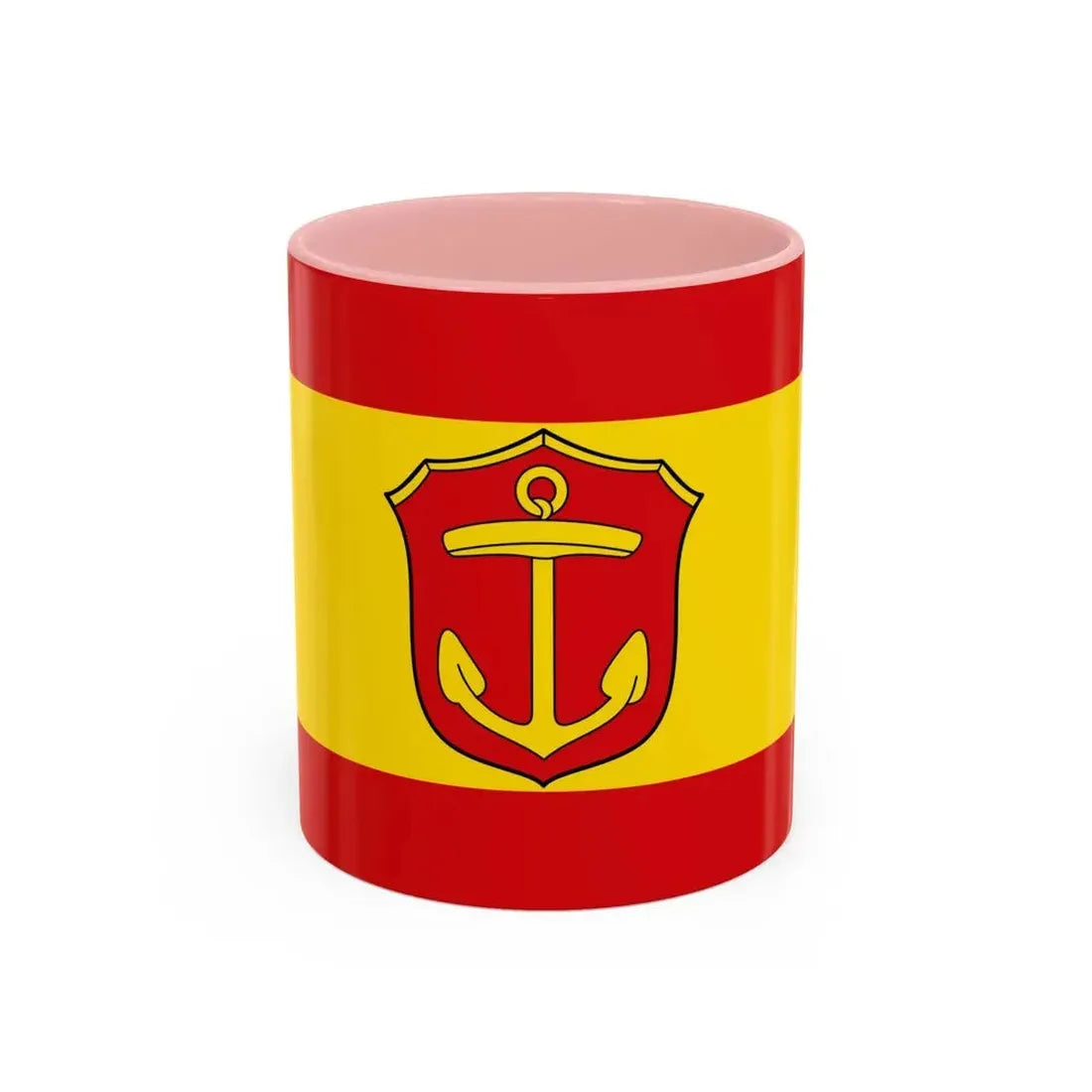 Flag of Ludwigshafen am Rhein Germany - Accent Coffee Mug 11oz Pink - Go Mug Yourself