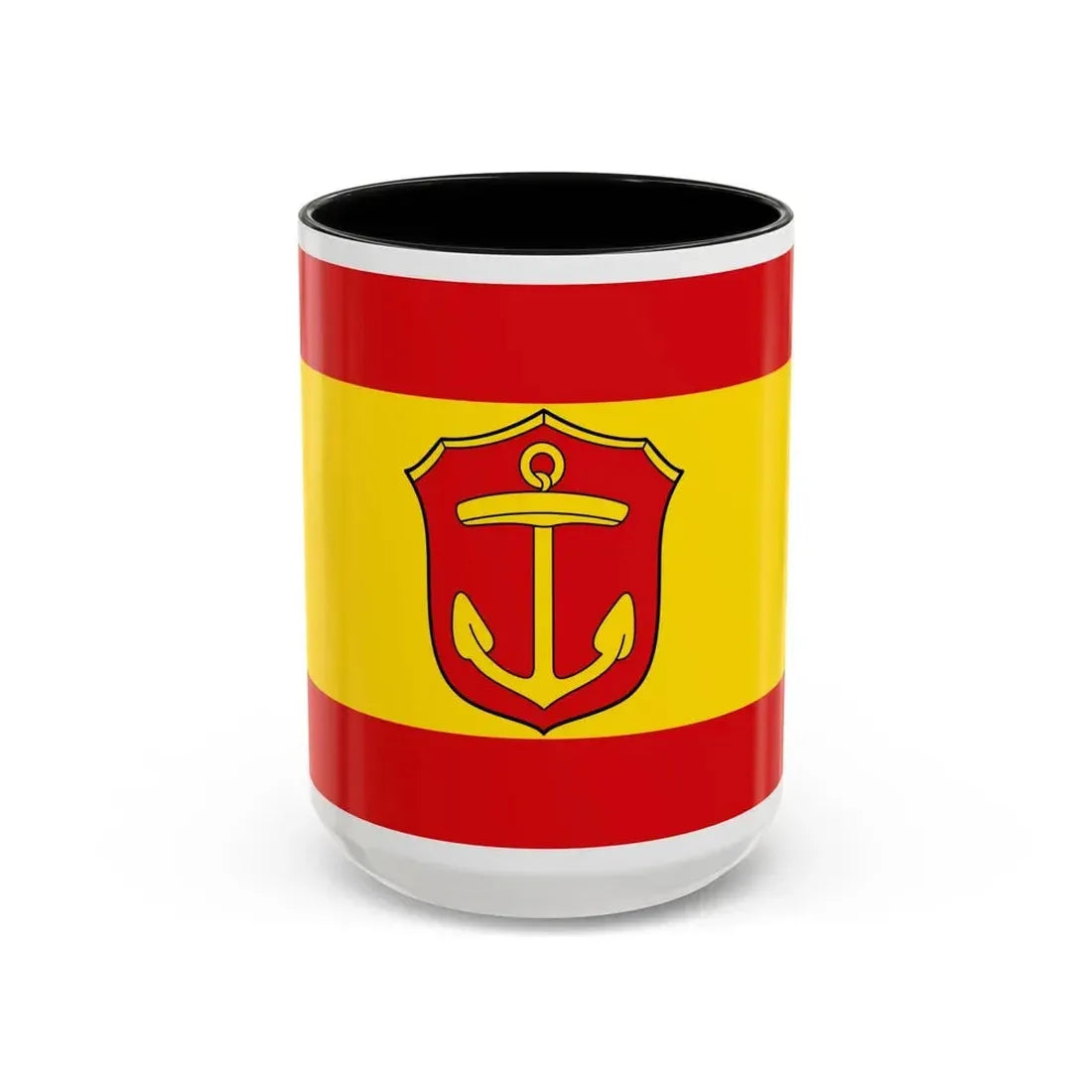 Flag of Ludwigshafen am Rhein Germany - Accent Coffee Mug 15oz Black - Go Mug Yourself