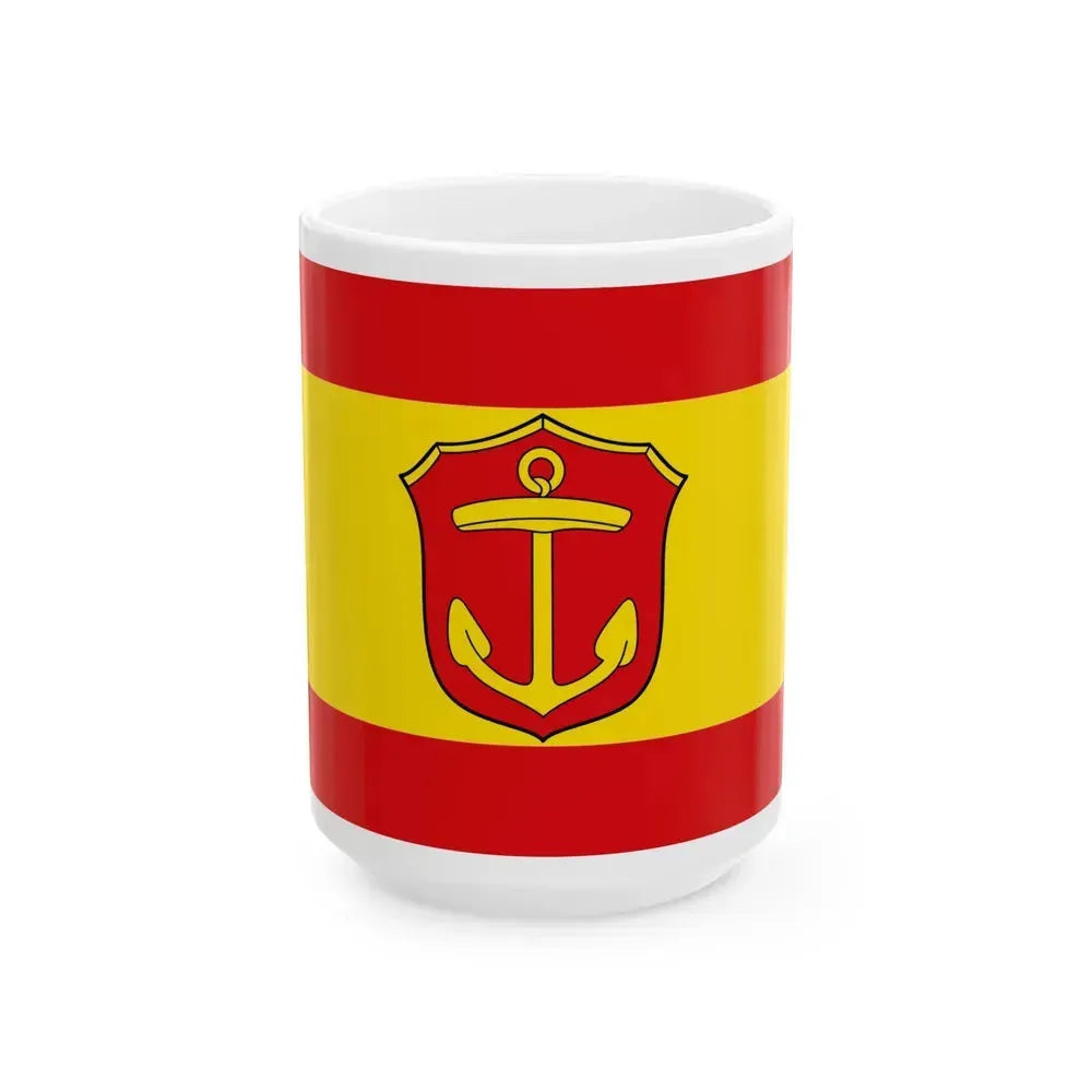 Flag of Ludwigshafen am Rhein Germany - White Coffee Mug 15oz - Go Mug Yourself