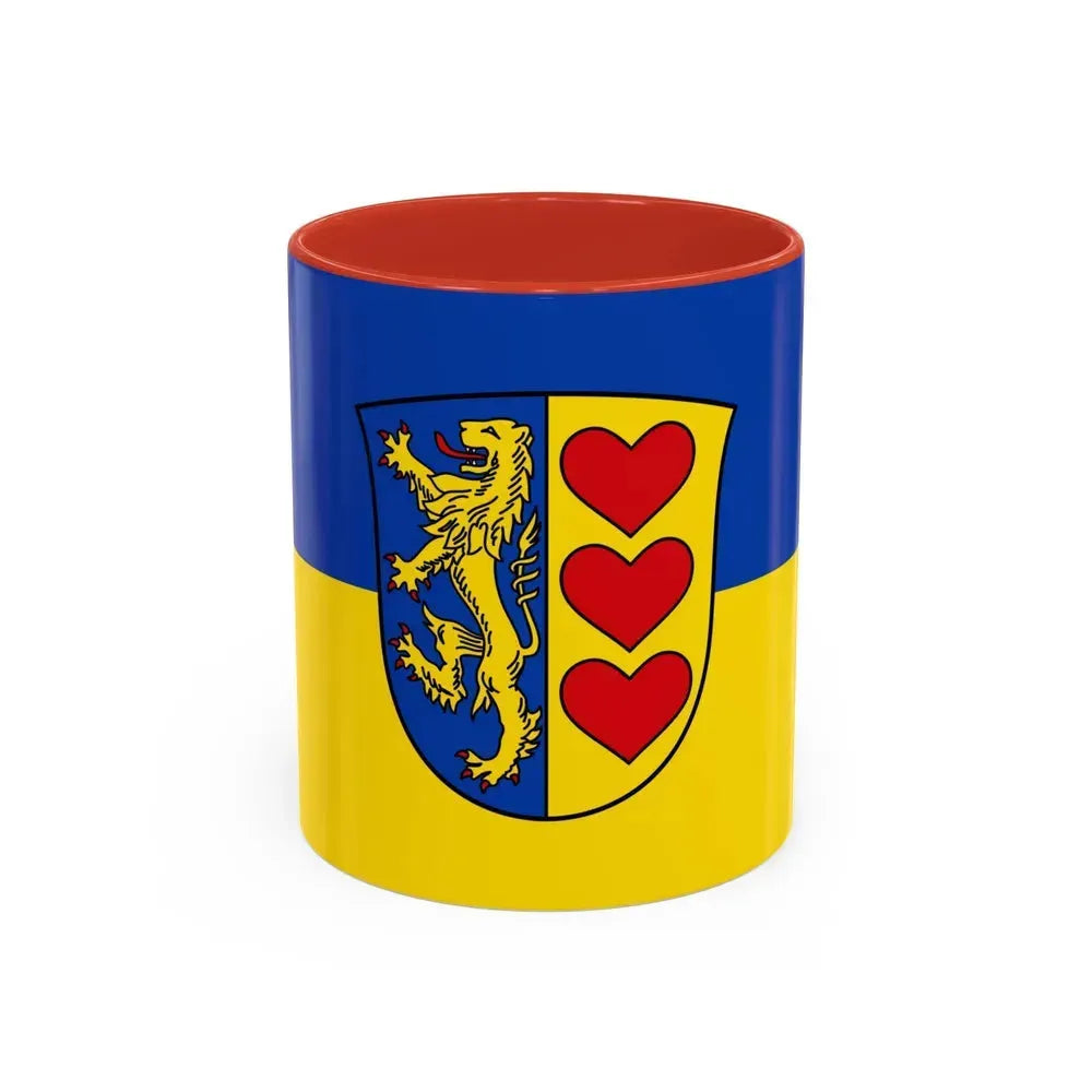 Flag of Lueneburg Germany - Accent Coffee Mug 11oz Red - Go Mug Yourself