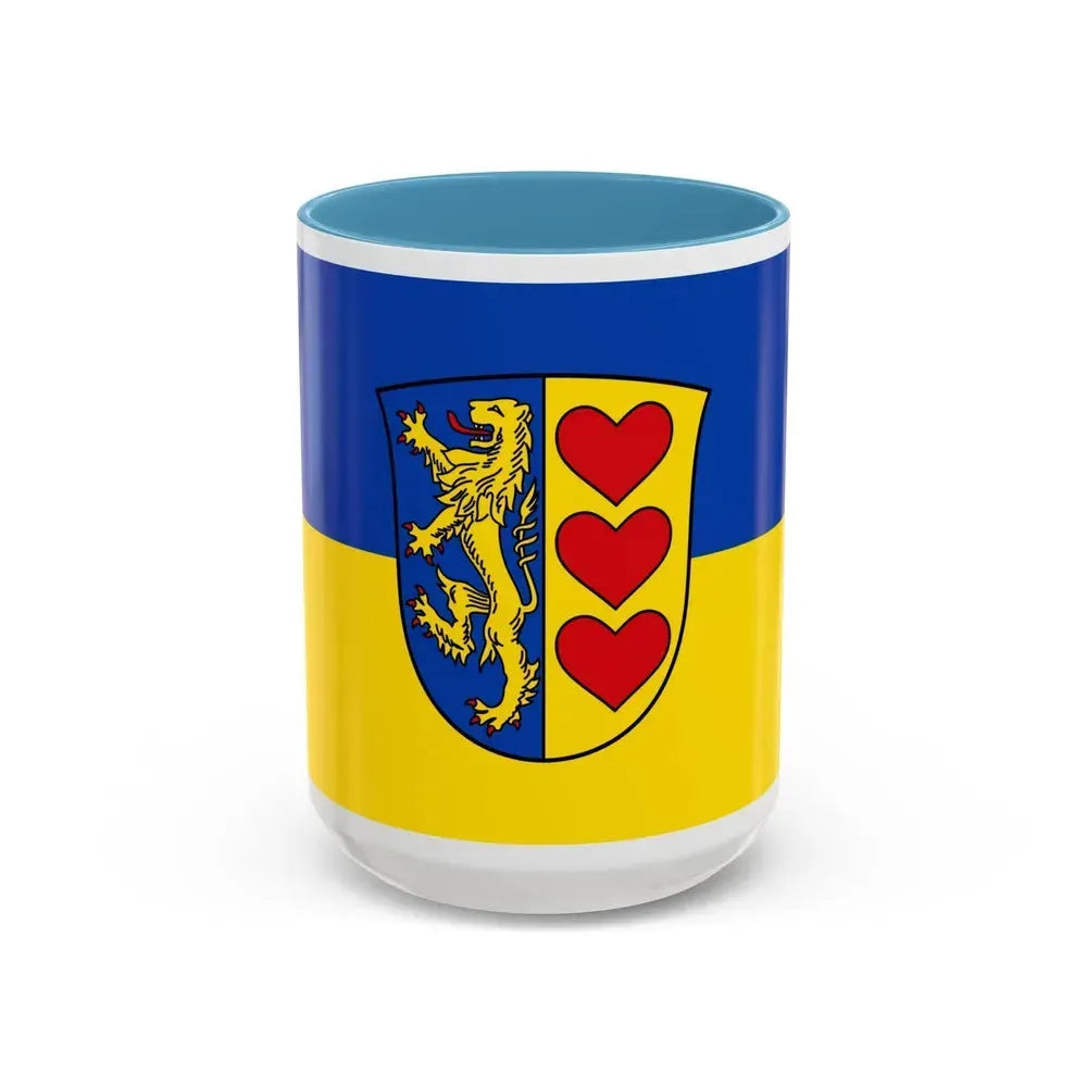 Flag of Lueneburg Germany - Accent Coffee Mug 15oz Light Blue - Go Mug Yourself