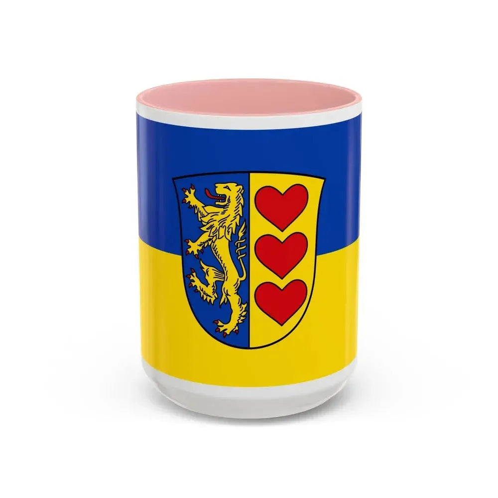 Flag of Lueneburg Germany - Accent Coffee Mug 15oz Pink - Go Mug Yourself