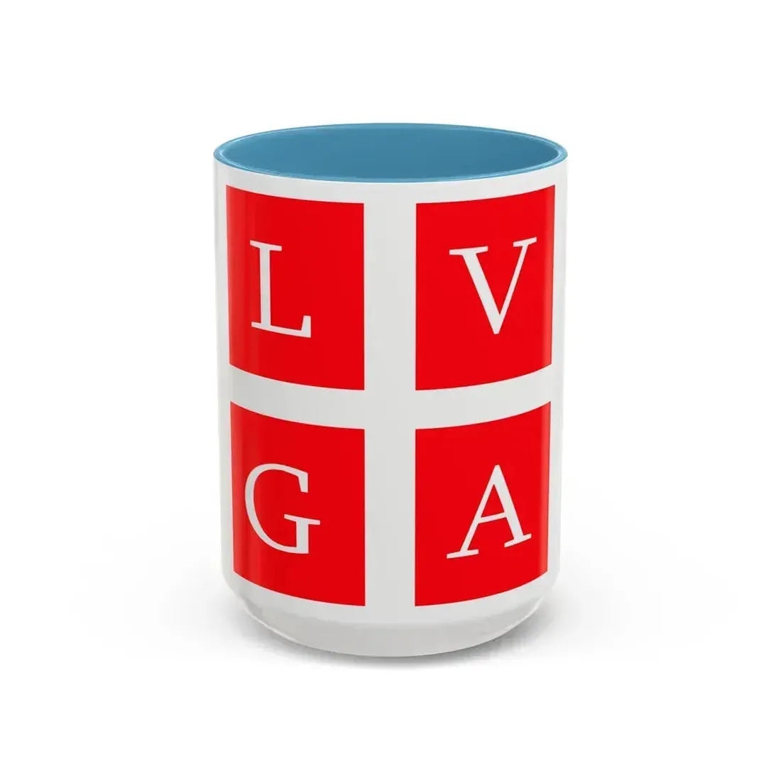 Flag of Lugano Switzerland - Accent Coffee Mug 15oz Light Blue - Go Mug Yourself