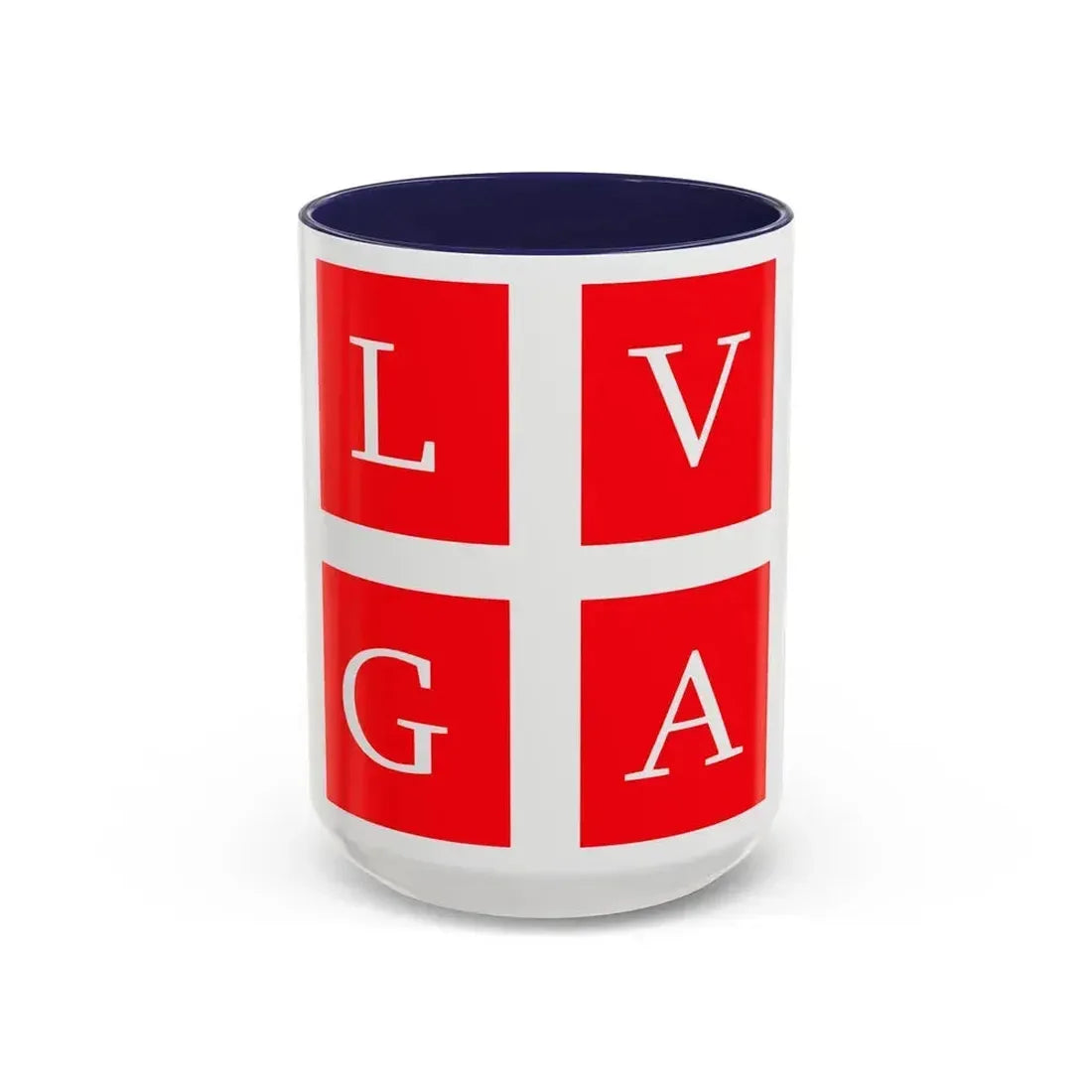 Flag of Lugano Switzerland - Accent Coffee Mug 15oz Navy - Go Mug Yourself