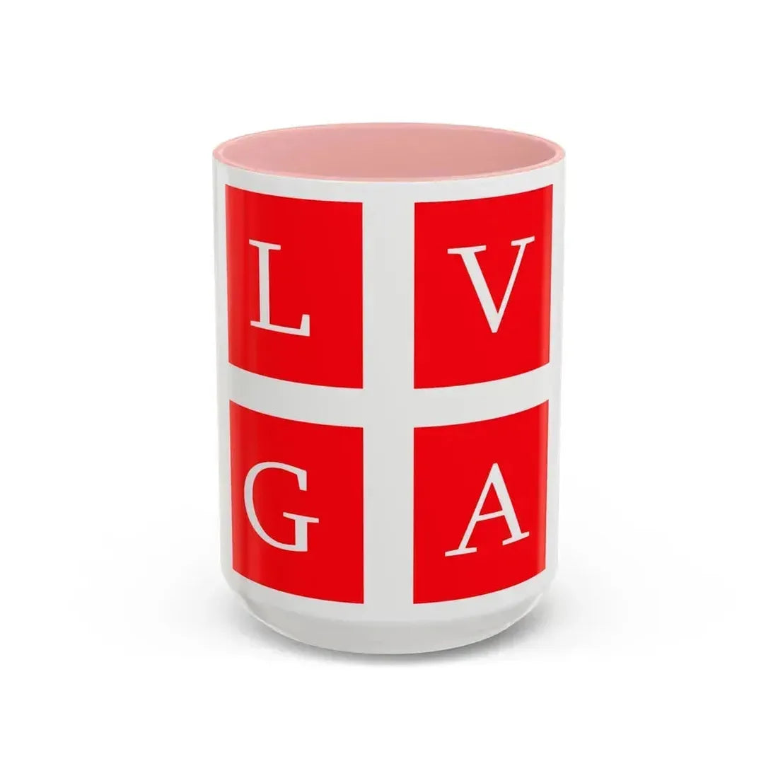 Flag of Lugano Switzerland - Accent Coffee Mug 15oz Pink - Go Mug Yourself