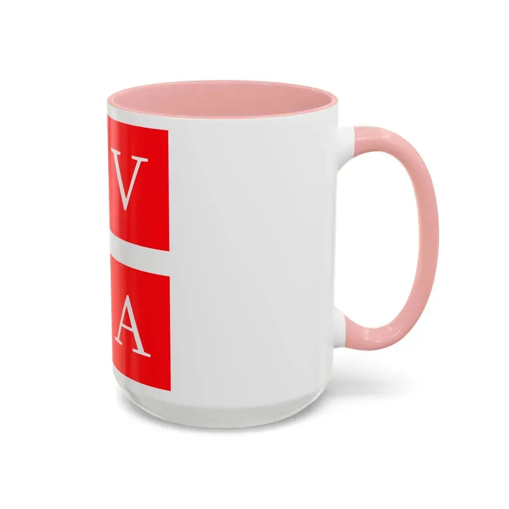 Flag of Lugano Switzerland - Accent Coffee Mug - Go Mug Yourself