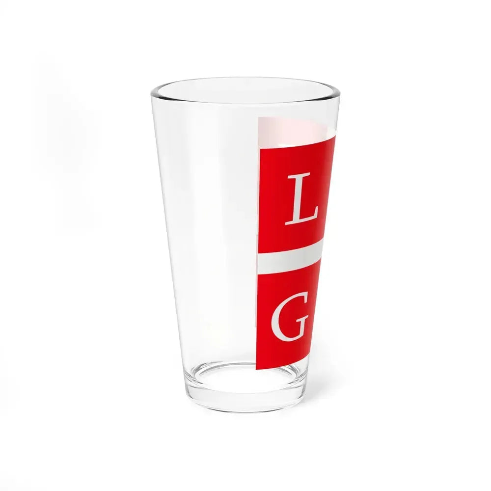 Flag of Lugano Switzerland - Pint Glass 16oz - Go Mug Yourself