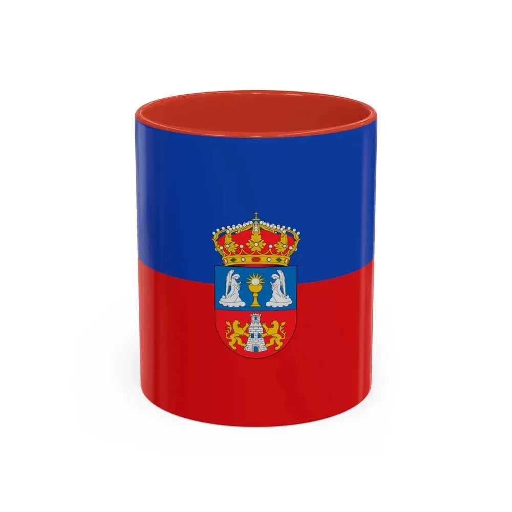 Flag of Lugo Spain - Accent Coffee Mug 11oz Red - Go Mug Yourself