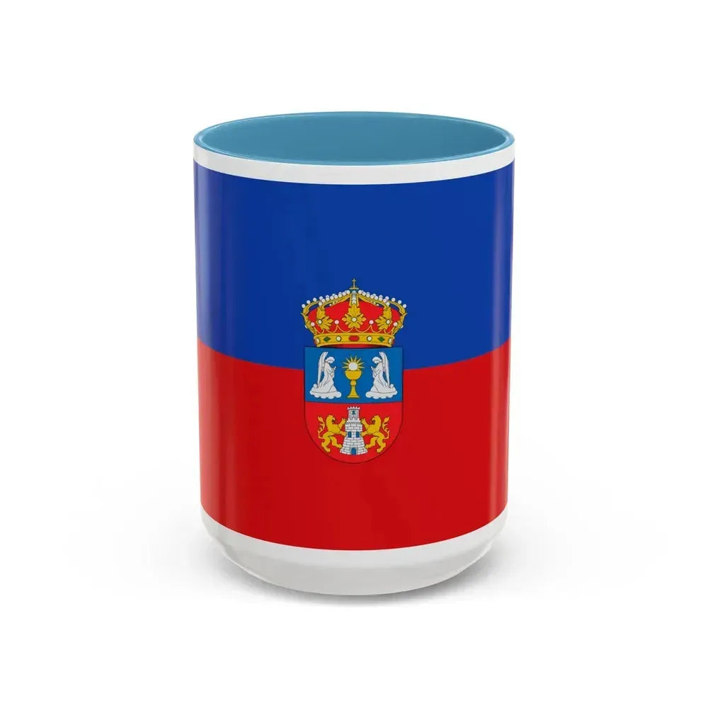 Flag of Lugo Spain - Accent Coffee Mug 15oz Light Blue - Go Mug Yourself