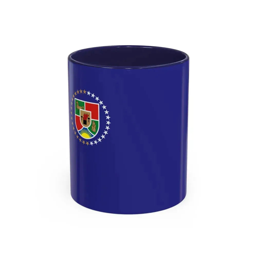 Flag of Luhansk Oblast Ukraine - Accent Coffee Mug 11oz Navy - Go Mug Yourself