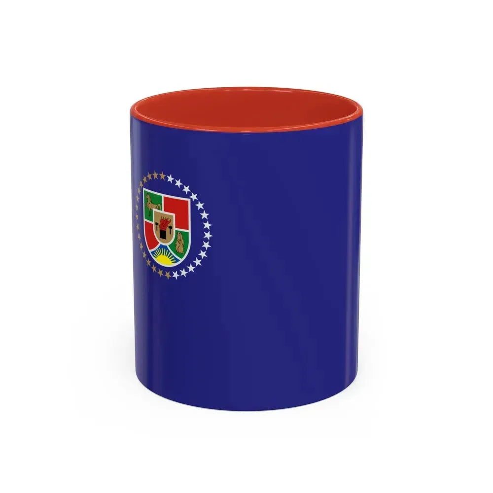 Flag of Luhansk Oblast Ukraine - Accent Coffee Mug 11oz Red - Go Mug Yourself