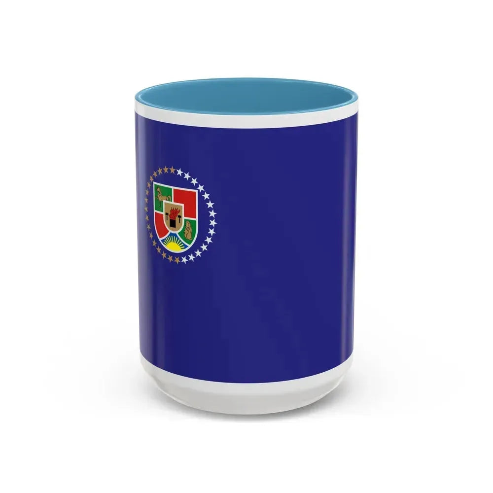 Flag of Luhansk Oblast Ukraine - Accent Coffee Mug 15oz Light Blue - Go Mug Yourself