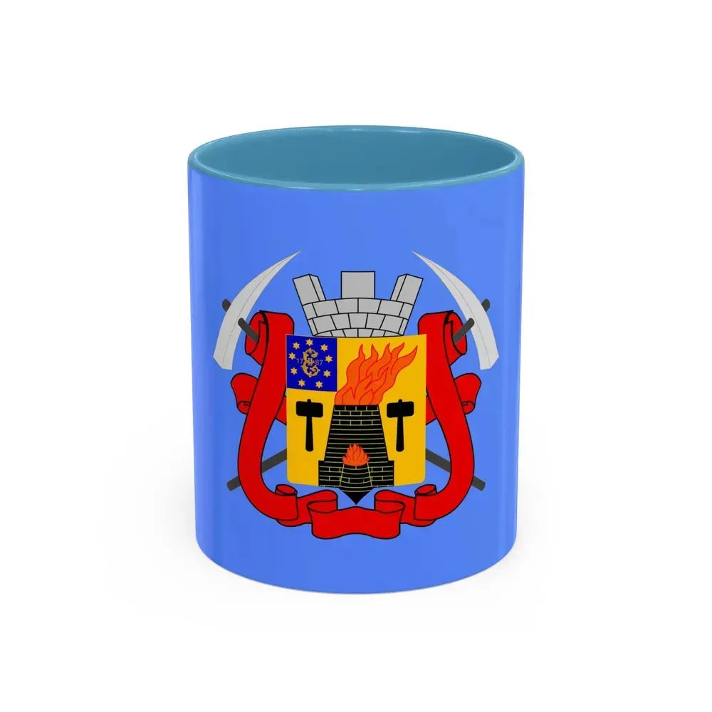 Flag of Luhansk Ukraine - Accent Coffee Mug 11oz Light Blue - Go Mug Yourself