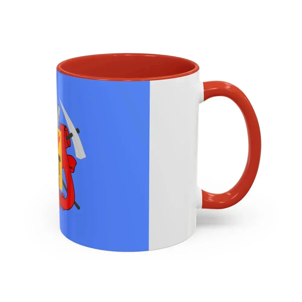 Flag of Luhansk Ukraine - Accent Coffee Mug - Go Mug Yourself