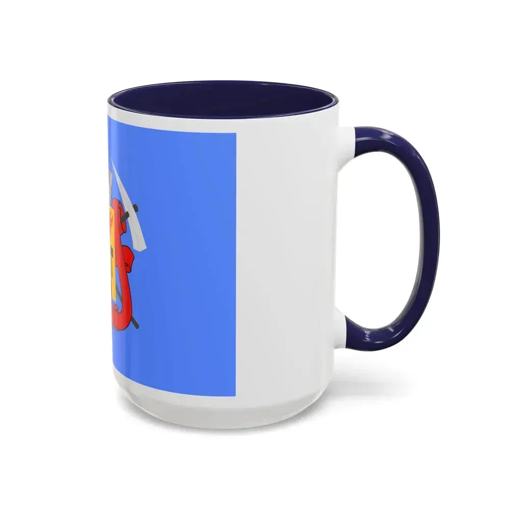 Flag of Luhansk Ukraine - Accent Coffee Mug - Go Mug Yourself