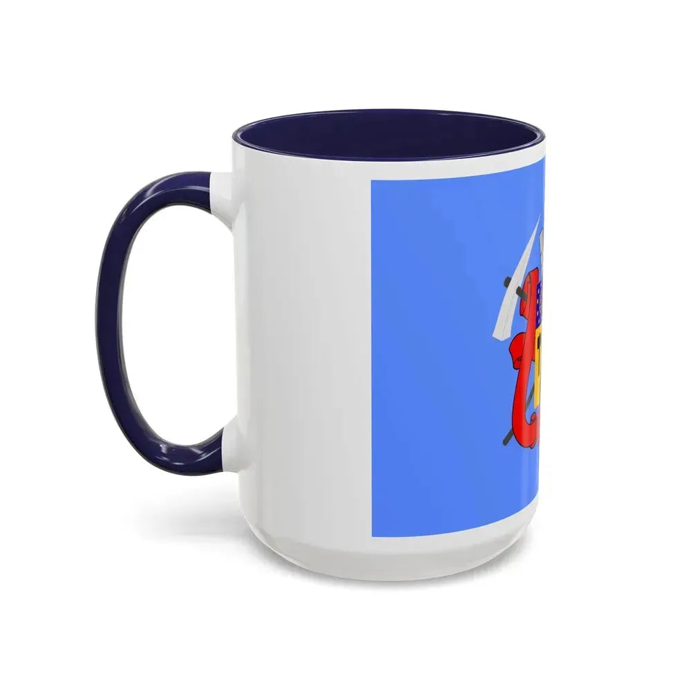 Flag of Luhansk Ukraine - Accent Coffee Mug - Go Mug Yourself