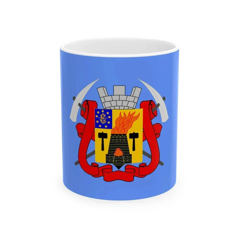 Flag of Luhansk Ukraine - White Coffee Mug 11oz - Go Mug Yourself