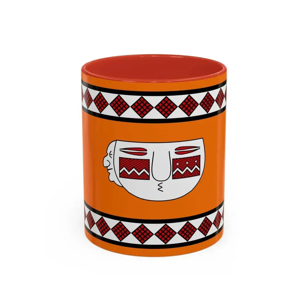 Flag of Lule people - Accent Coffee Mug 11oz Red - Go Mug Yourself