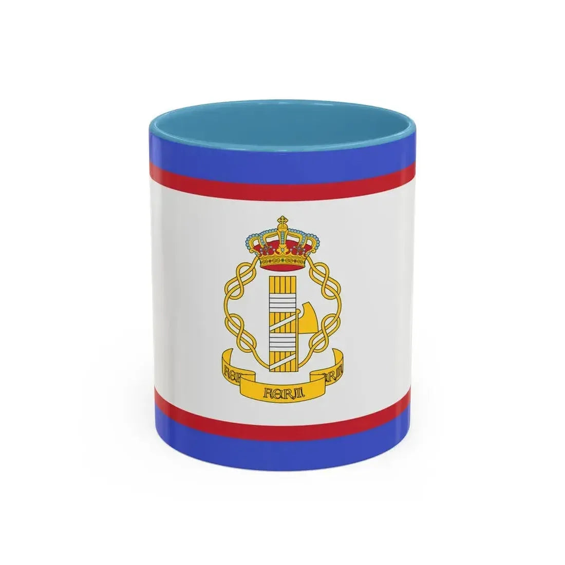 Flag of luogotenente generale in Albania of the Kingdom of Italy - Accent Coffee Mug 11oz Light Blue - Go Mug Yourself