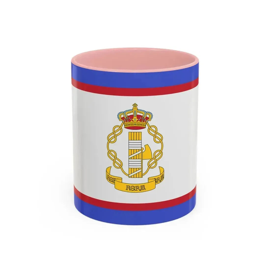 Flag of luogotenente generale in Albania of the Kingdom of Italy - Accent Coffee Mug 11oz Pink - Go Mug Yourself