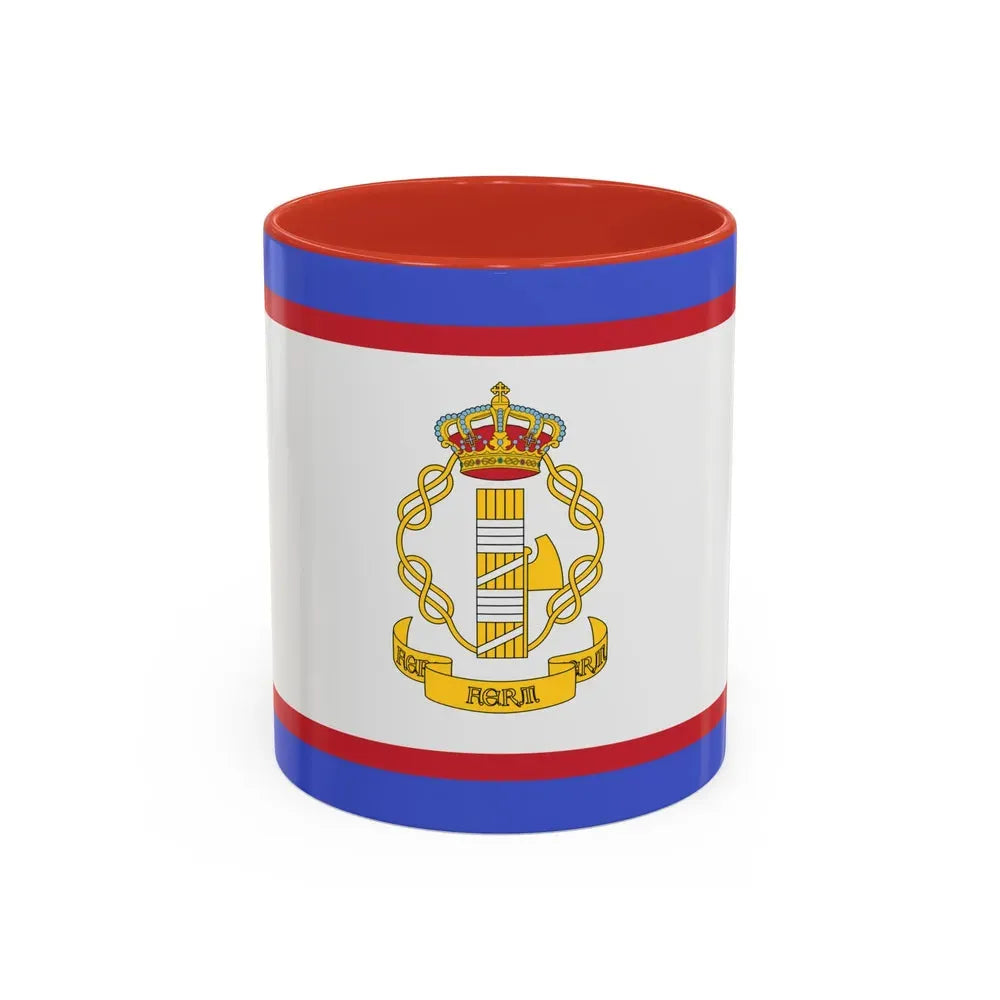 Flag of luogotenente generale in Albania of the Kingdom of Italy - Accent Coffee Mug 11oz Red - Go Mug Yourself