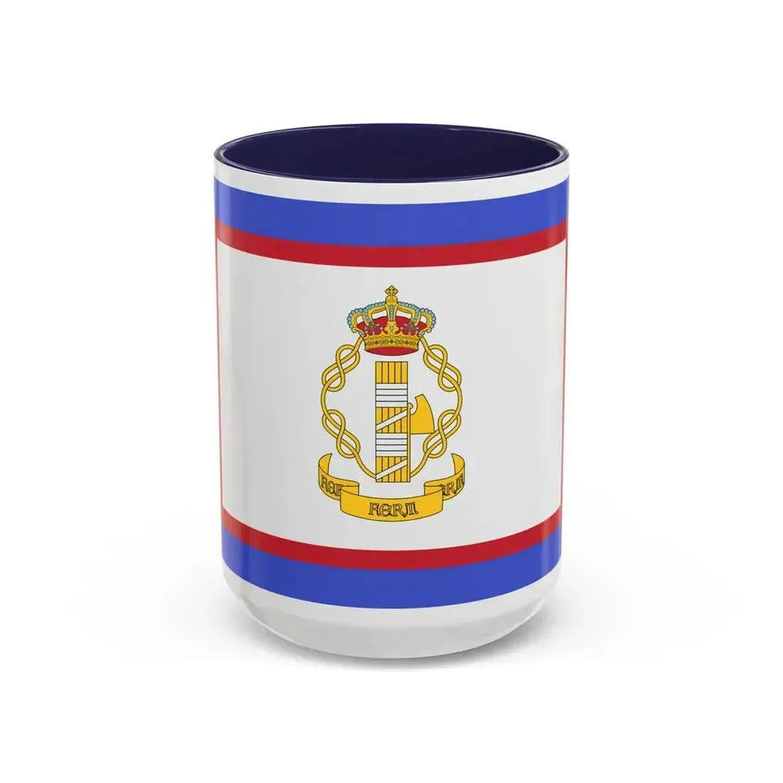 Flag of luogotenente generale in Albania of the Kingdom of Italy - Accent Coffee Mug 15oz Navy - Go Mug Yourself
