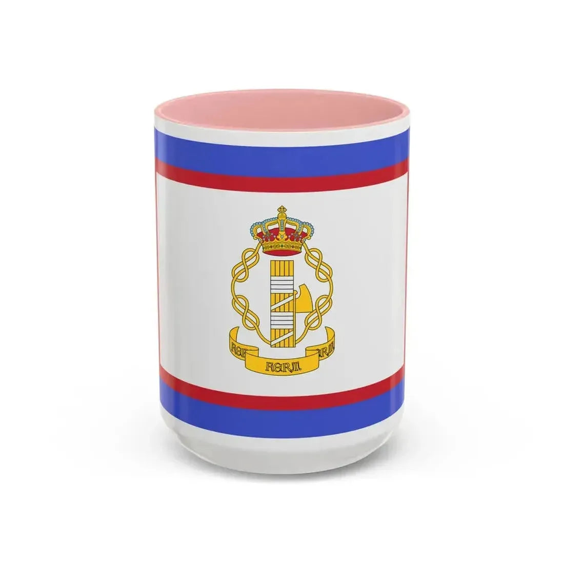 Flag of luogotenente generale in Albania of the Kingdom of Italy - Accent Coffee Mug 15oz Pink - Go Mug Yourself