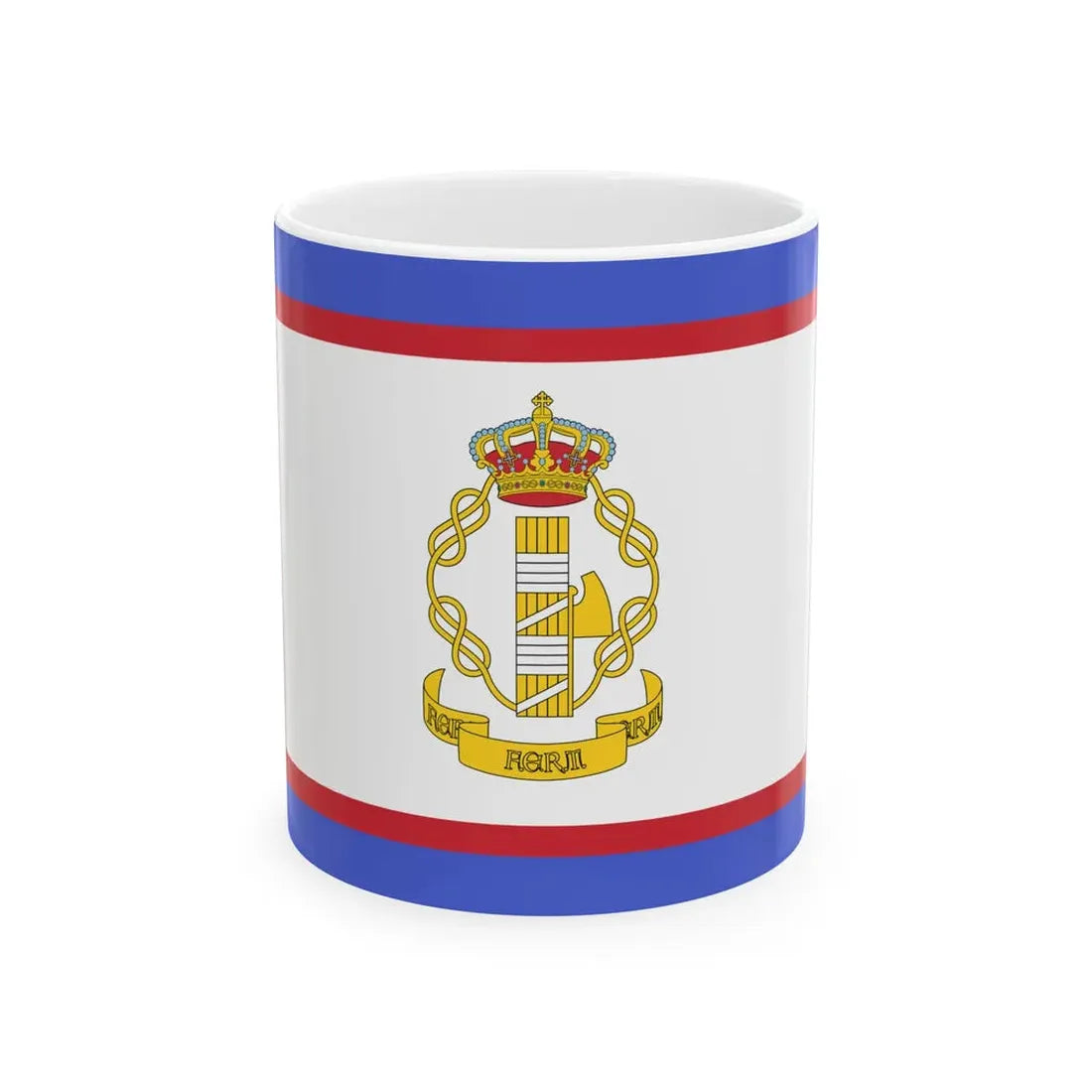 Flag of luogotenente generale in Albania of the Kingdom of Italy (Albania) White Coffee Mug 11oz - Go Mug Yourself