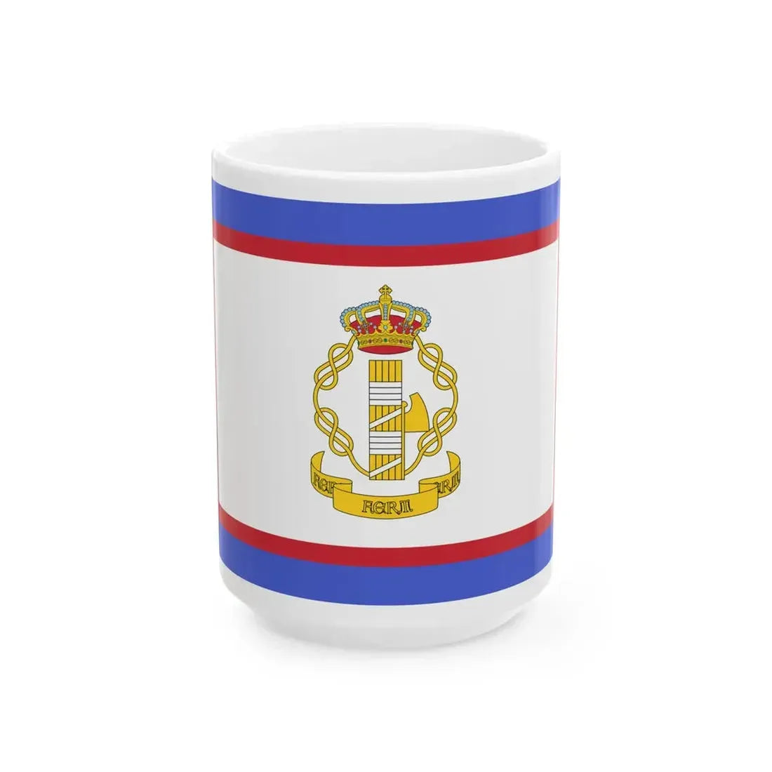 Flag of luogotenente generale in Albania of the Kingdom of Italy (Albania) White Coffee Mug 15oz - Go Mug Yourself