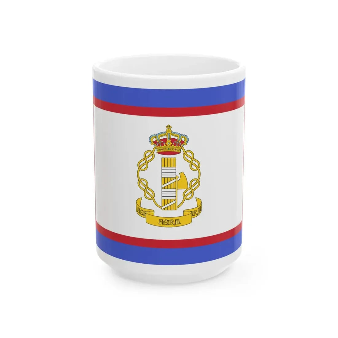 Flag of luogotenente generale in Albania of the Kingdom of Italy (Albania) White Coffee Mug 15oz - Go Mug Yourself
