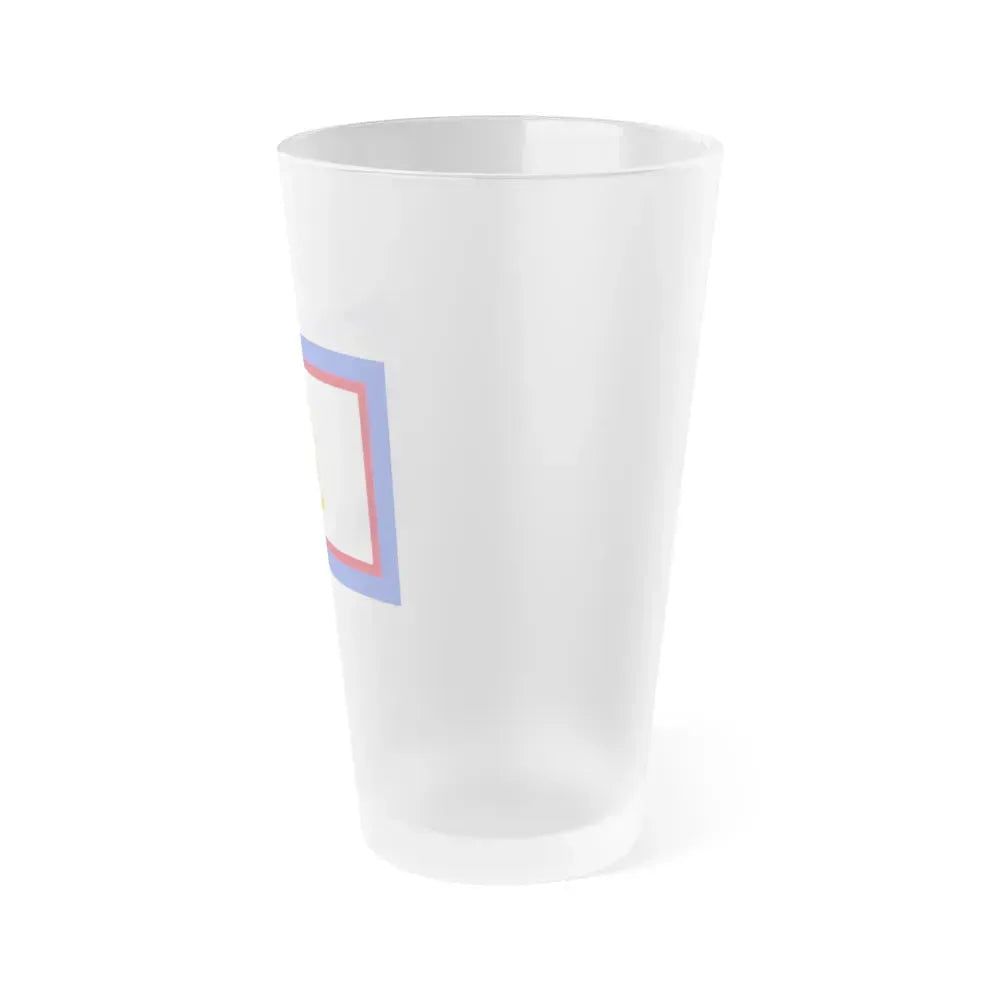 Flag of luogotenente generale in Albania of the Kingdom of Italy - Frosted Pint Glass 16oz - Go Mug Yourself