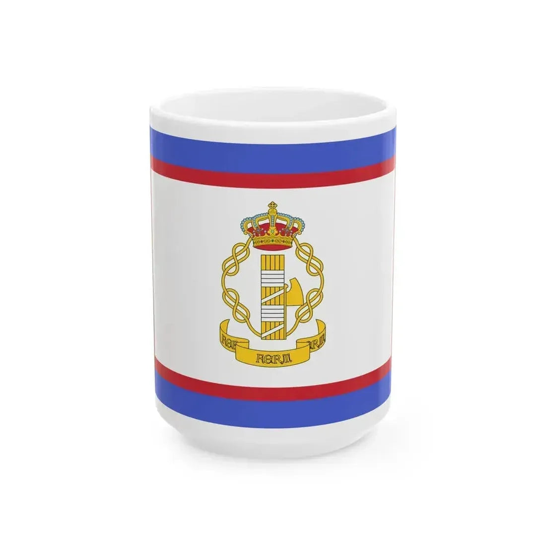 Flag of luogotenente generale in Albania of the Kingdom of Italy - White Coffee Mug 15oz - Go Mug Yourself