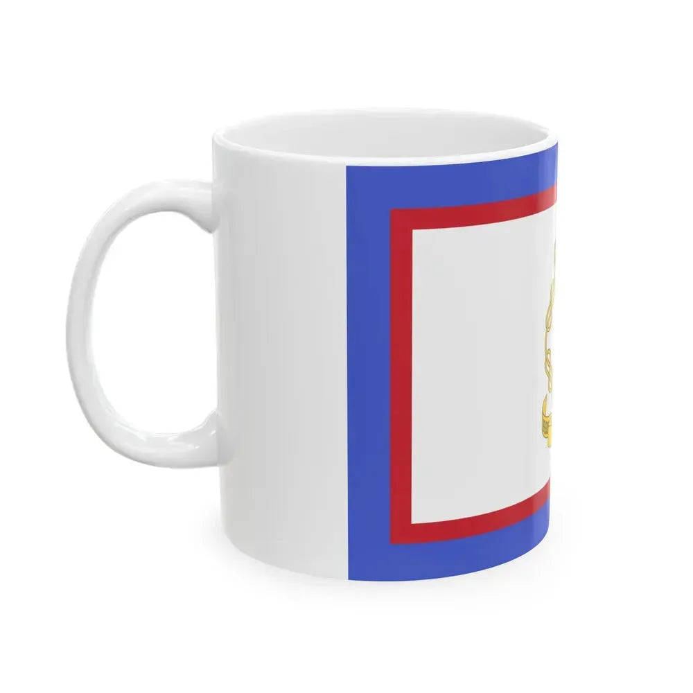Flag of luogotenente generale in Albania of the Kingdom of Italy - White Coffee Mug - Go Mug Yourself