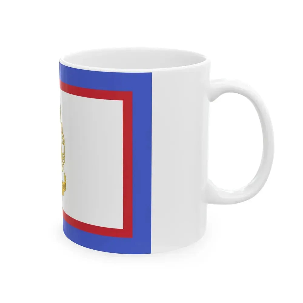 Flag of luogotenente generale in Albania of the Kingdom of Italy - White Coffee Mug - Go Mug Yourself