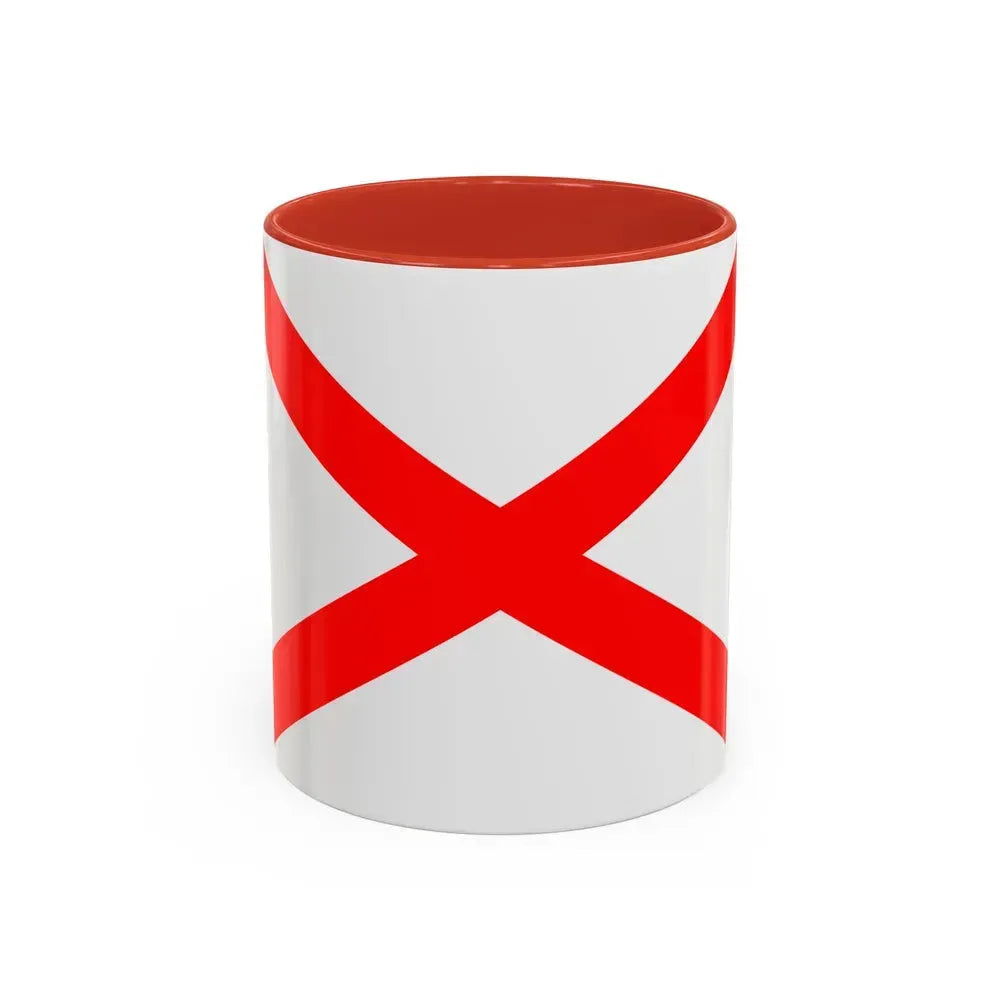 Flag of Luqa Malta - Accent Coffee Mug 11oz Red - Go Mug Yourself