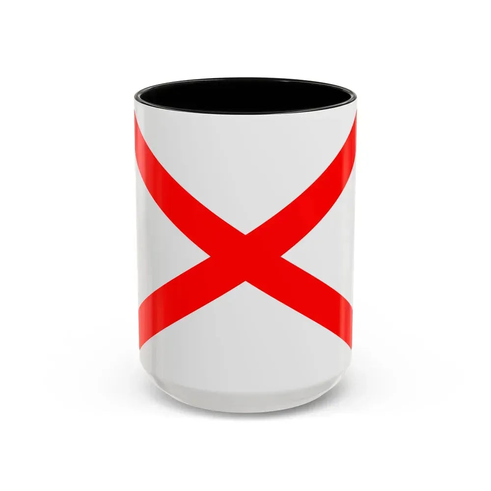 Flag of Luqa Malta - Accent Coffee Mug 15oz Black - Go Mug Yourself