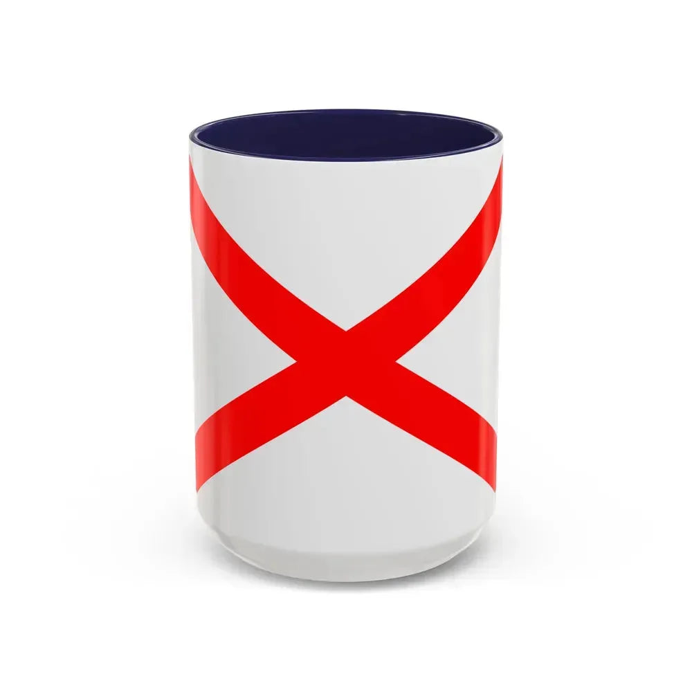 Flag of Luqa Malta - Accent Coffee Mug 15oz Navy - Go Mug Yourself