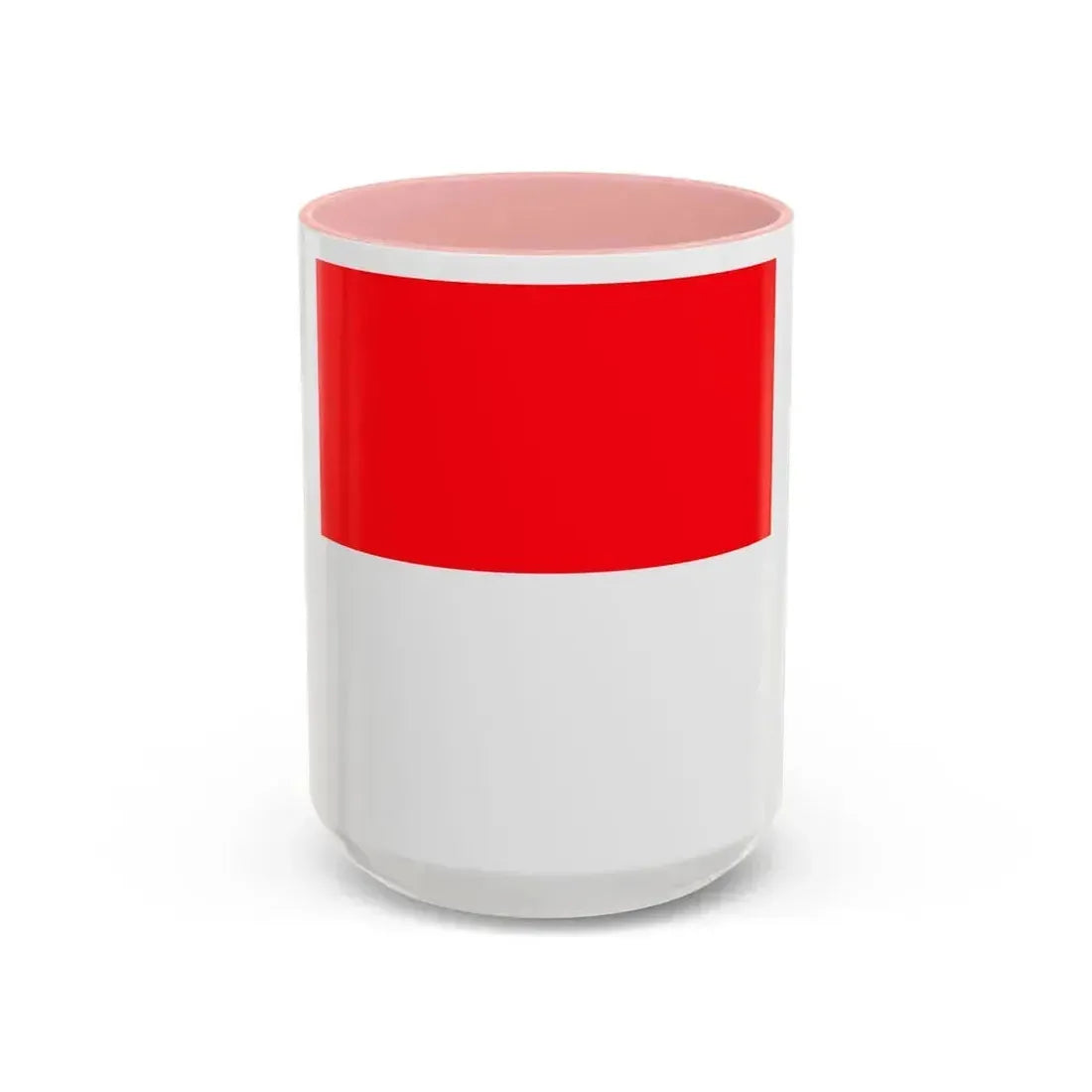 Flag of Lutry Switzerland - Accent Coffee Mug 15oz Pink - Go Mug Yourself