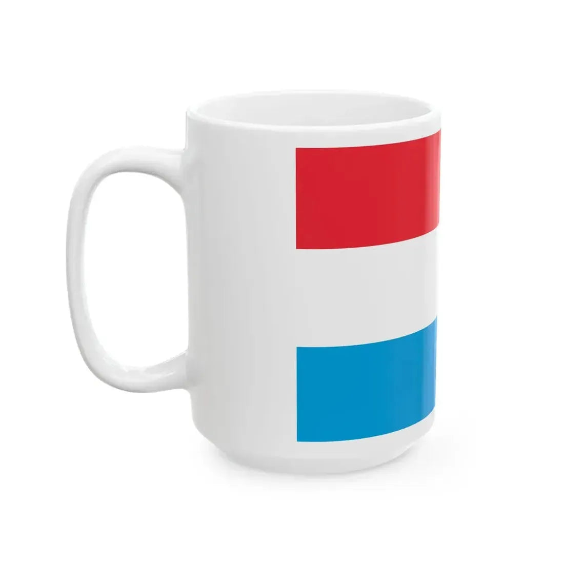 Flag of Luxembourg 3-2 (Luxembourg) White Coffee Mug - Go Mug Yourself
