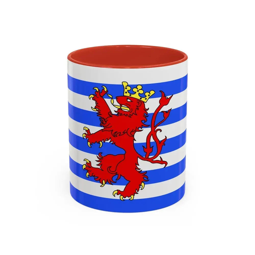 Flag of Luxembourg Belgium - Accent Coffee Mug 11oz Red - Go Mug Yourself
