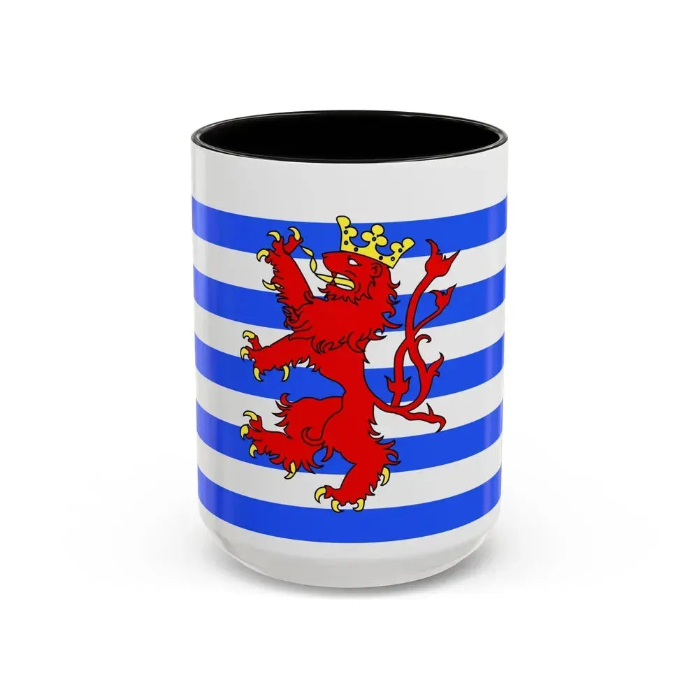 Flag of Luxembourg Belgium - Accent Coffee Mug 15oz Black - Go Mug Yourself