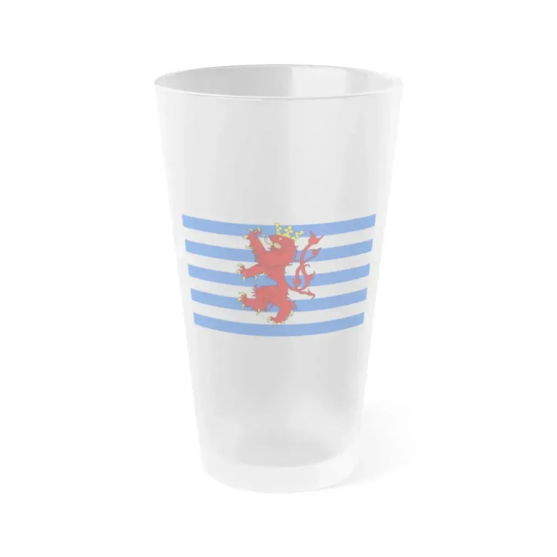 Flag of Luxembourg Belgium - Frosted Pint Glass 16oz 16oz Frosted - Go Mug Yourself