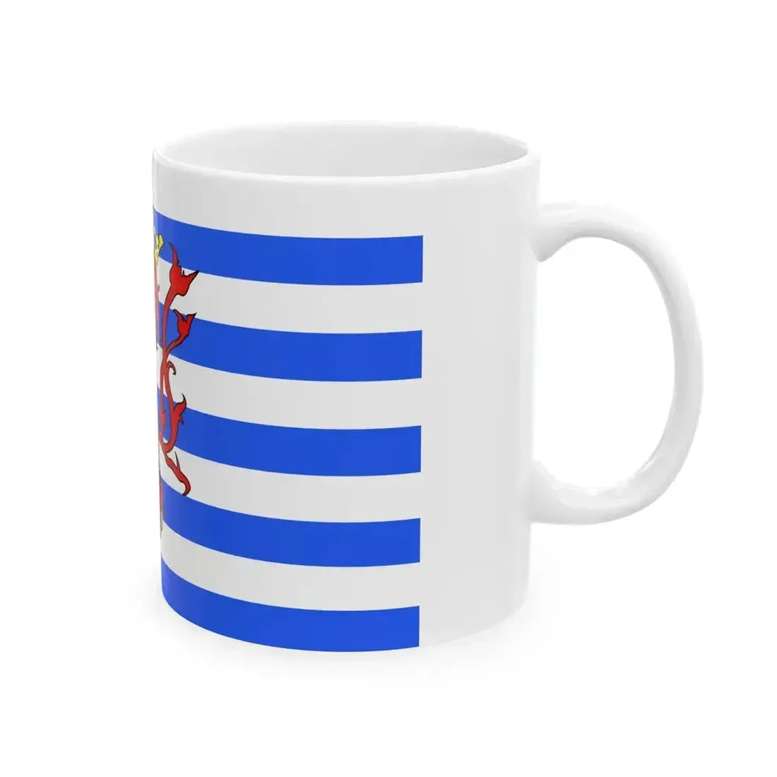 Flag of Luxembourg Belgium - White Coffee Mug - Go Mug Yourself