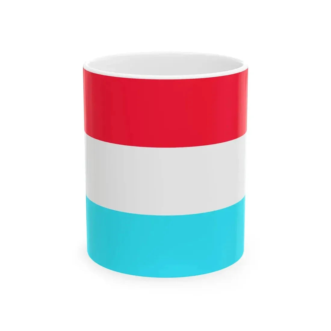 Flag of Luxembourg CMYK (Luxembourg) White Coffee Mug 11oz - Go Mug Yourself