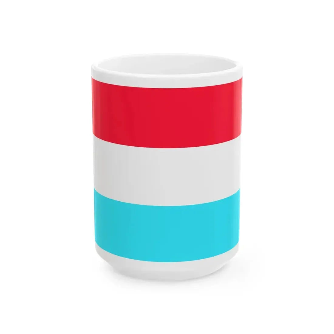 Flag of Luxembourg CMYK (Luxembourg) White Coffee Mug 15oz - Go Mug Yourself