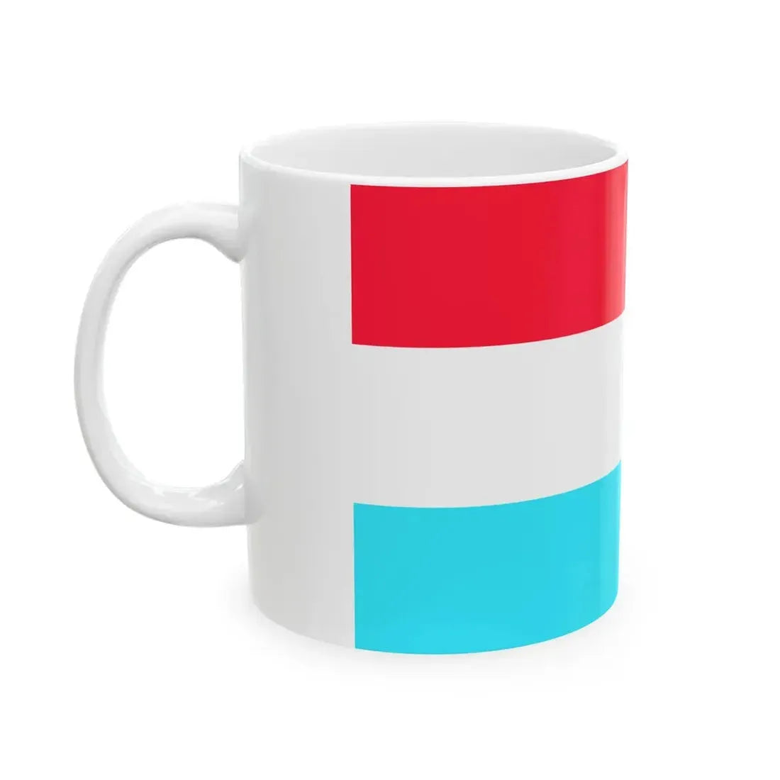 Flag of Luxembourg CMYK (Luxembourg) White Coffee Mug - Go Mug Yourself