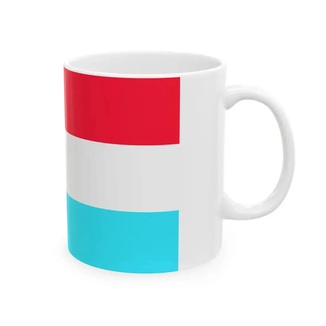 Flag of Luxembourg CMYK (Luxembourg) White Coffee Mug - Go Mug Yourself