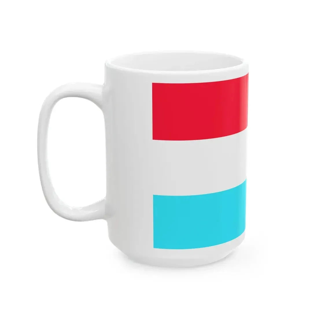 Flag of Luxembourg CMYK (Luxembourg) White Coffee Mug - Go Mug Yourself