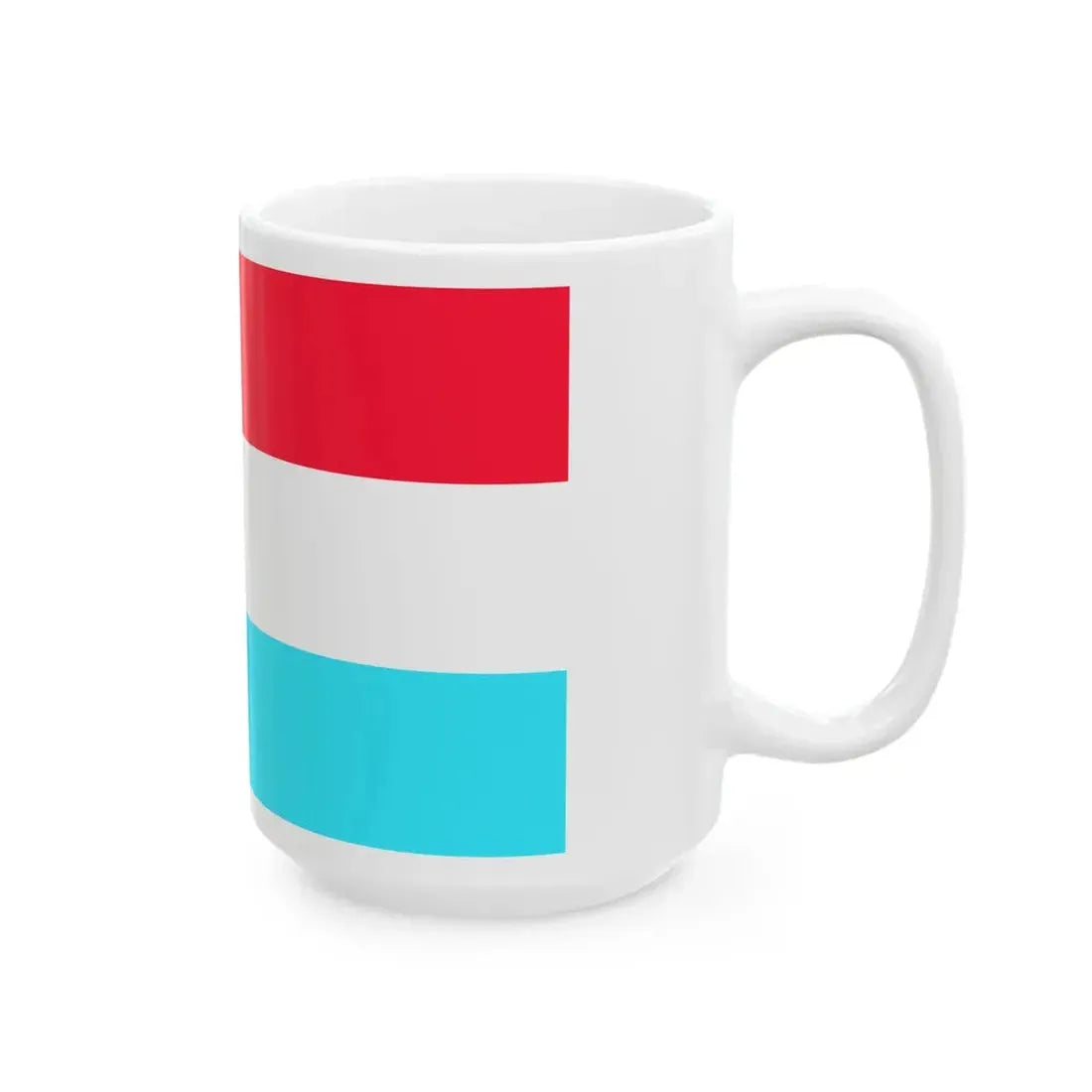 Flag of Luxembourg CMYK (Luxembourg) White Coffee Mug - Go Mug Yourself