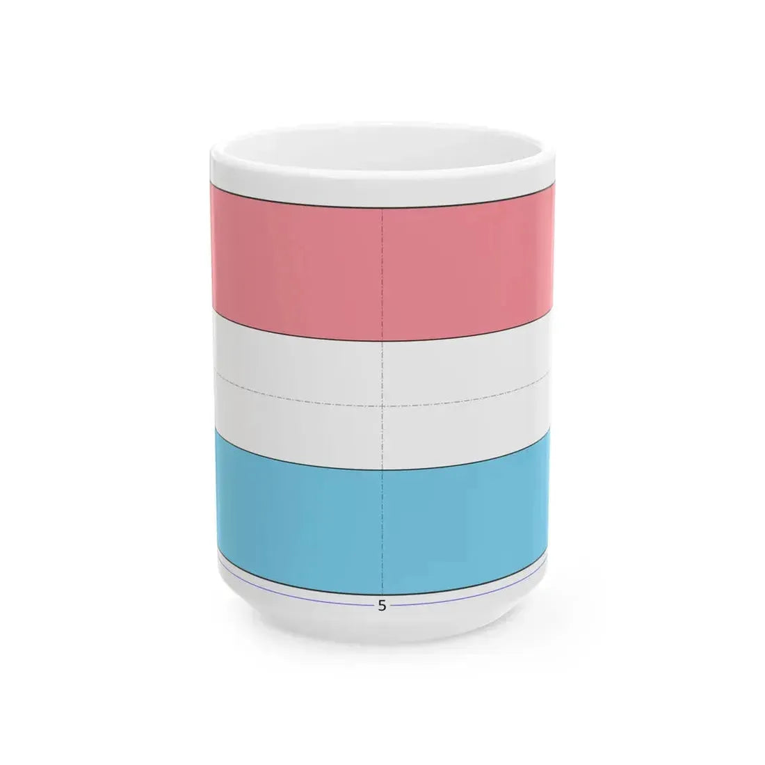 Flag of Luxembourg construction sheet (Luxembourg) White Coffee Mug 15oz - Go Mug Yourself